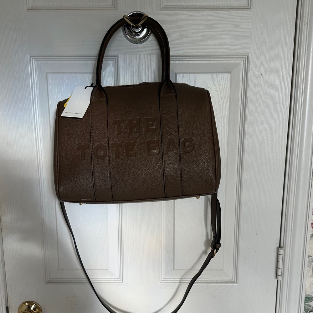 Boutique The Tote style Brown Leather Tote Bag with matching wallet